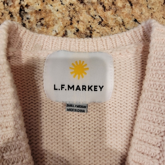 L.F. Markey Simeon Colorblock Wool Sweater Oversized Women's Medium V Neck - Picture 9 of 9